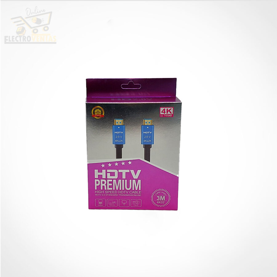 Cable Hdmi 20 Metros Premium Engomado V2.0 4k