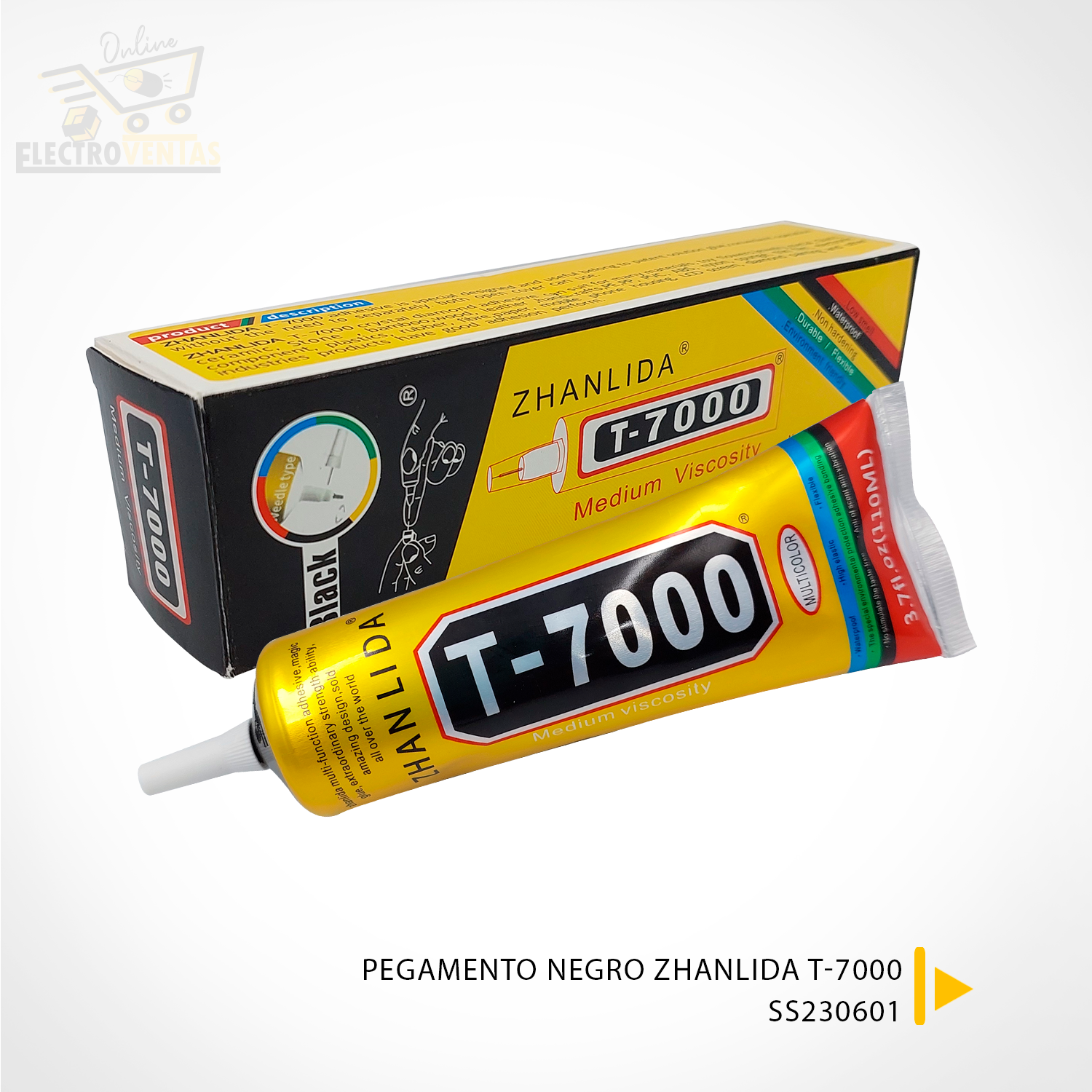 Zhanlida Pegamento T7000 Negro 110 Ml